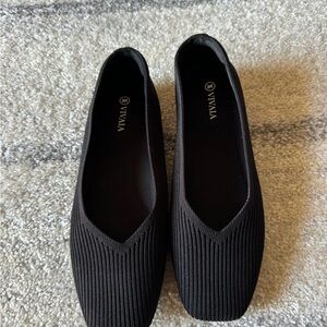 VIVAIA Black Knit Women's Flats